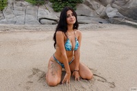 Lissa Mendez  on the beach
