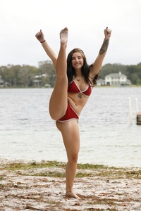 Sasha Apex on the Florida beach