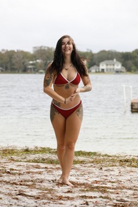 Sasha Apex on the Florida beach