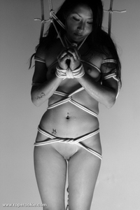 A girl tied bound and gagged