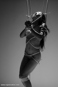 A girl tied bound and gagged