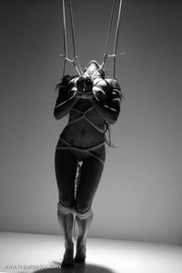 A girl tied bound and gagged