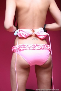 Nadia in fiery pink panties