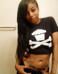 Busty mulatto chick's selfpics
