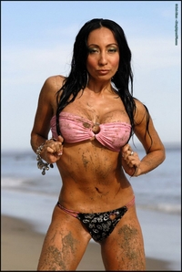 Monica Goe on the beach