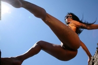 Ashley Bulgari on the beach