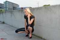 Diana Fox in black latex