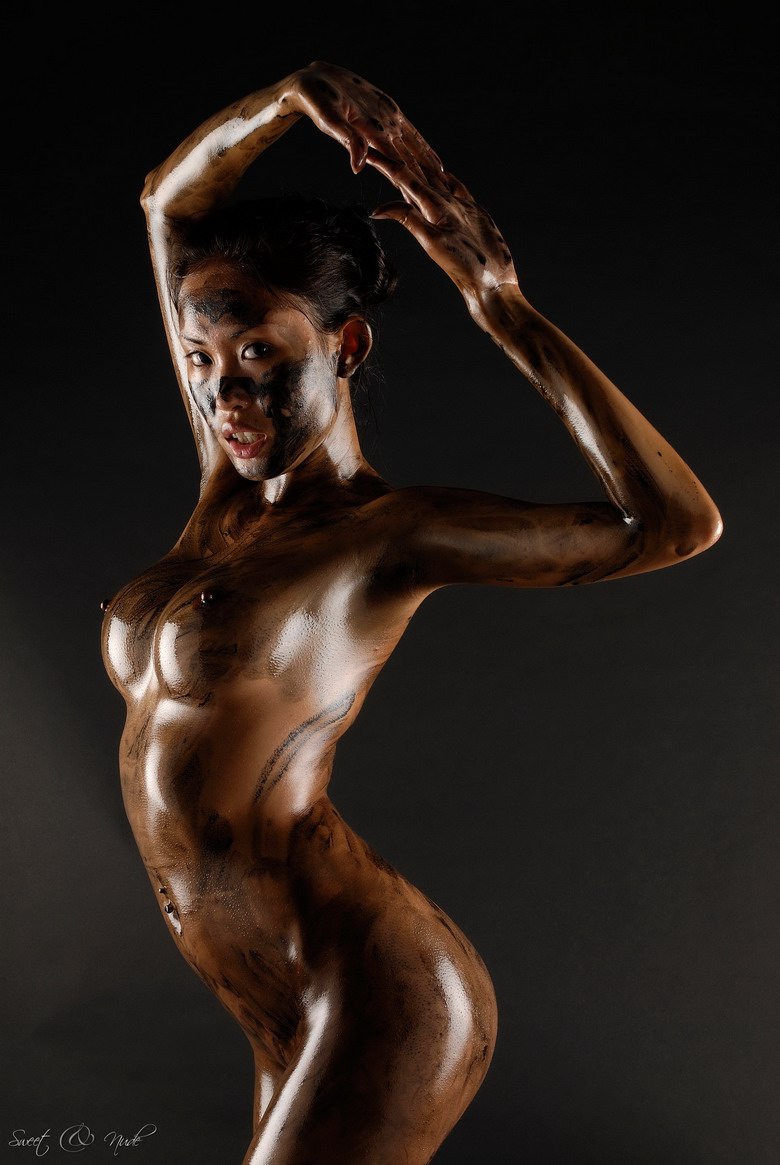 Danika - Black Oil Bodyscape