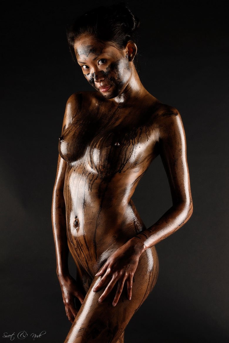 Danika - Black Oil Bodyscape