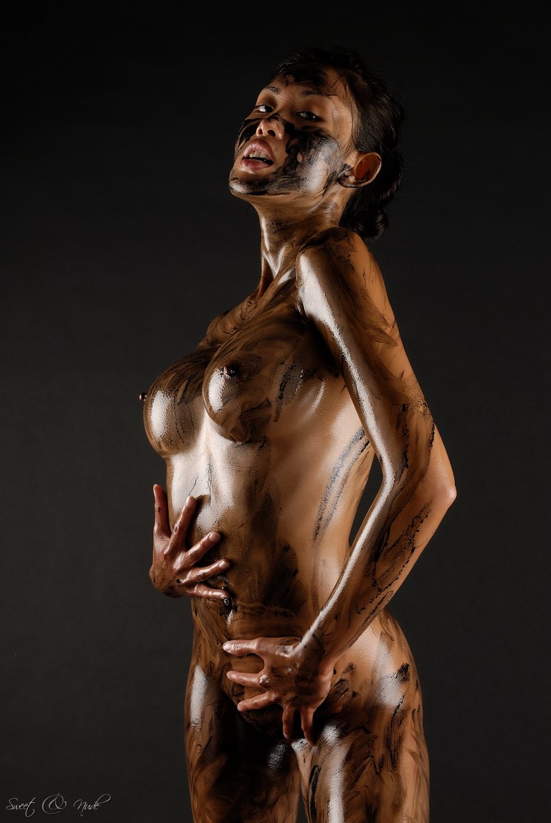 Danika - Black Oil Bodyscape