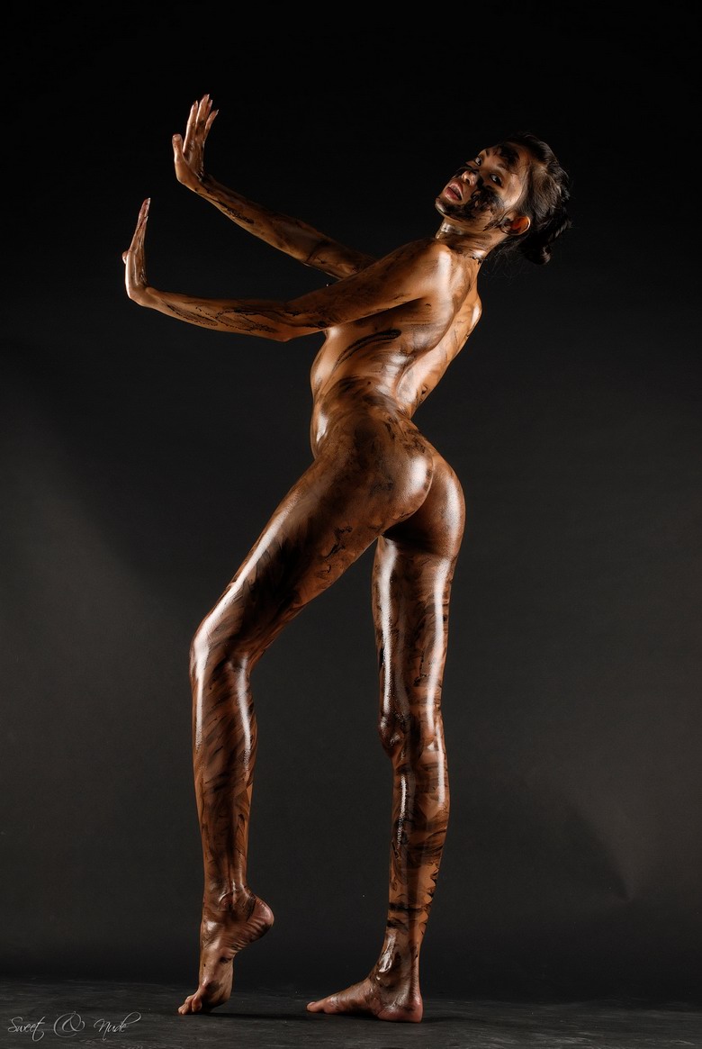 Danika - Black Oil Bodyscape