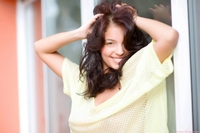 Natural brunette teen girl
