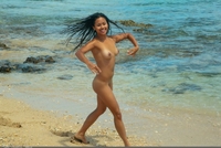 Angelica on the beach