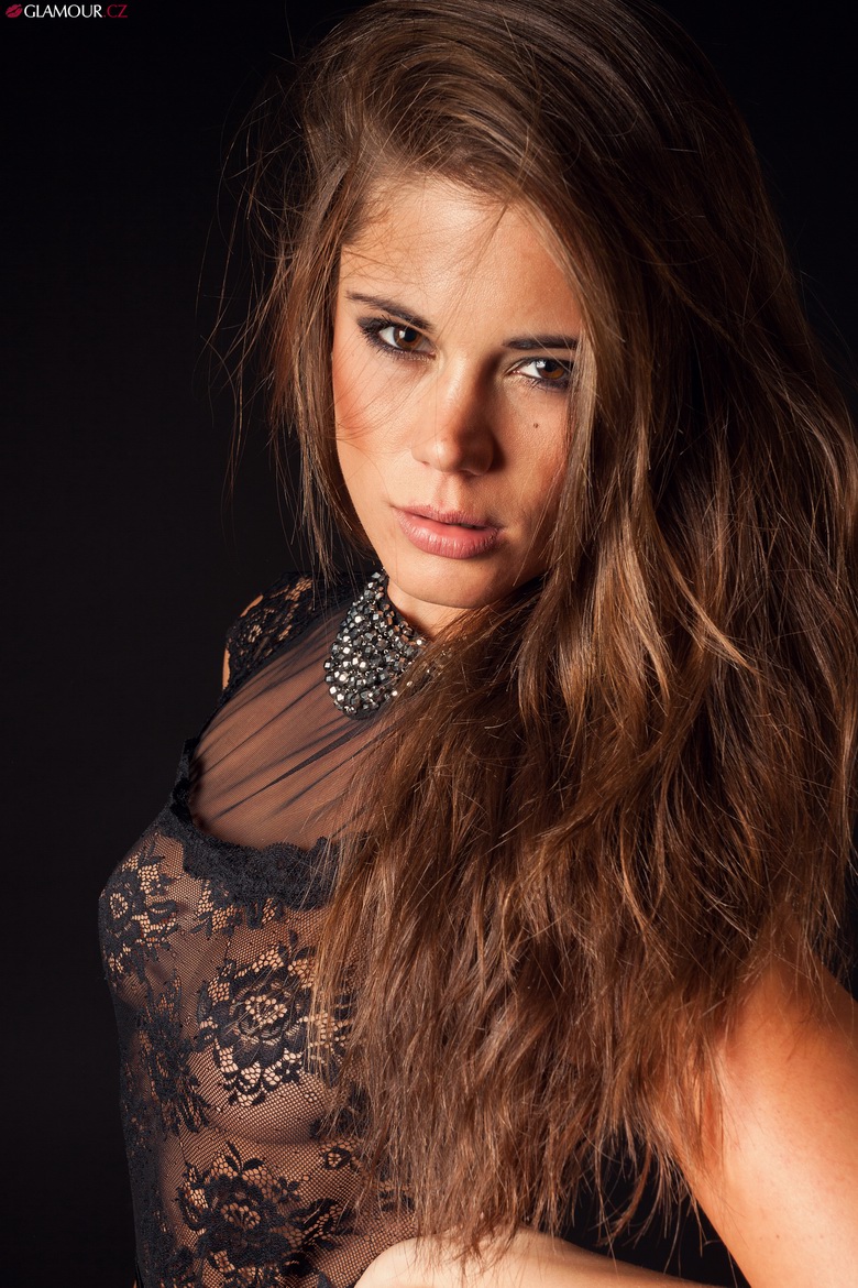 Little Caprice in black lace