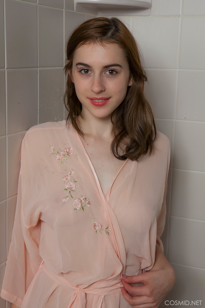 April Grantham in Shower