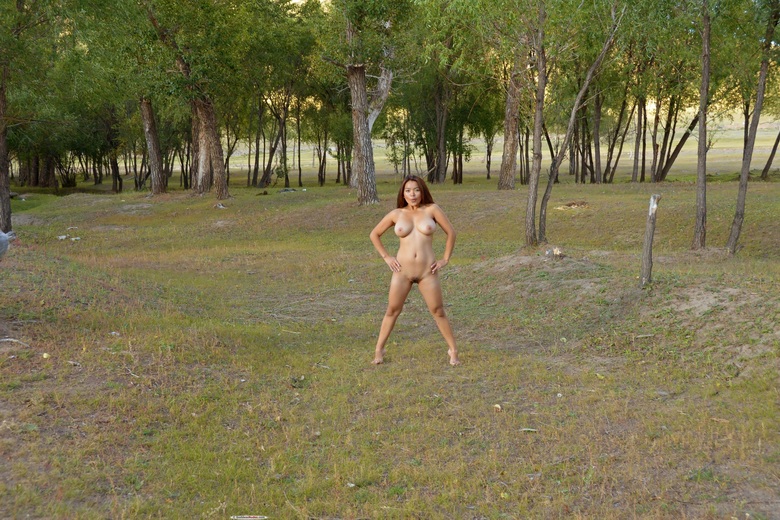 Aynur nude in the nature