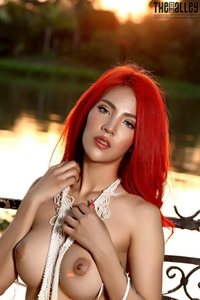 Oriental redhead beauty Arya