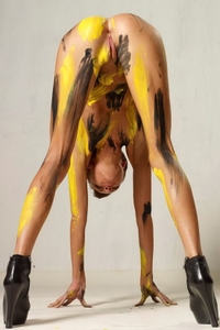 Black and Yellow Paint